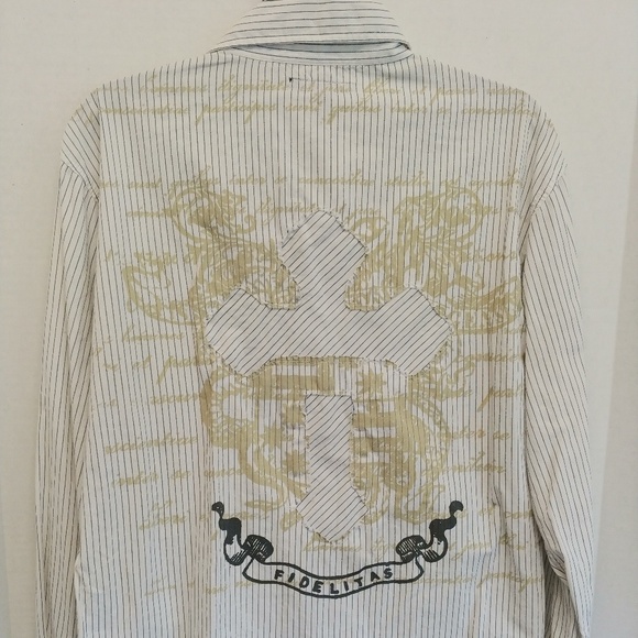 Men's Long Sleeve Carbon Black button down sz L - Picture 6 of 8